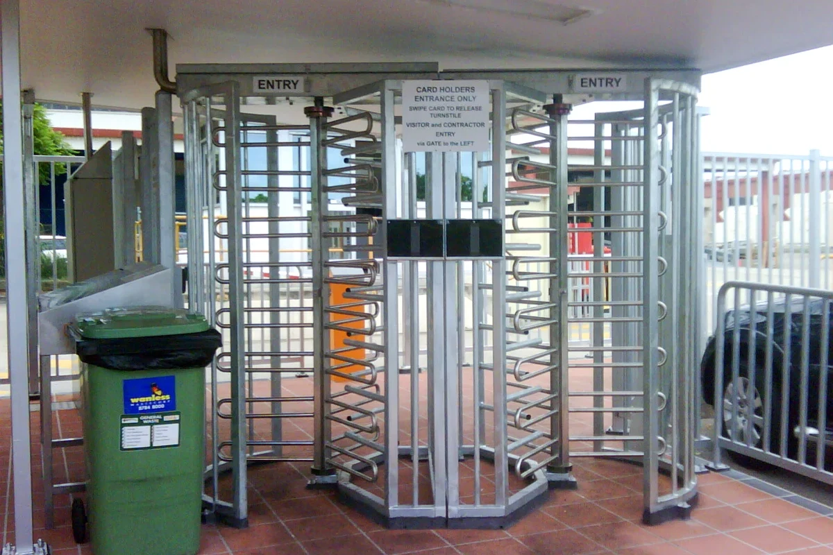pedestrian control turnstiles