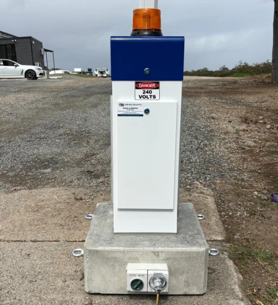 240v portable boom gate qld